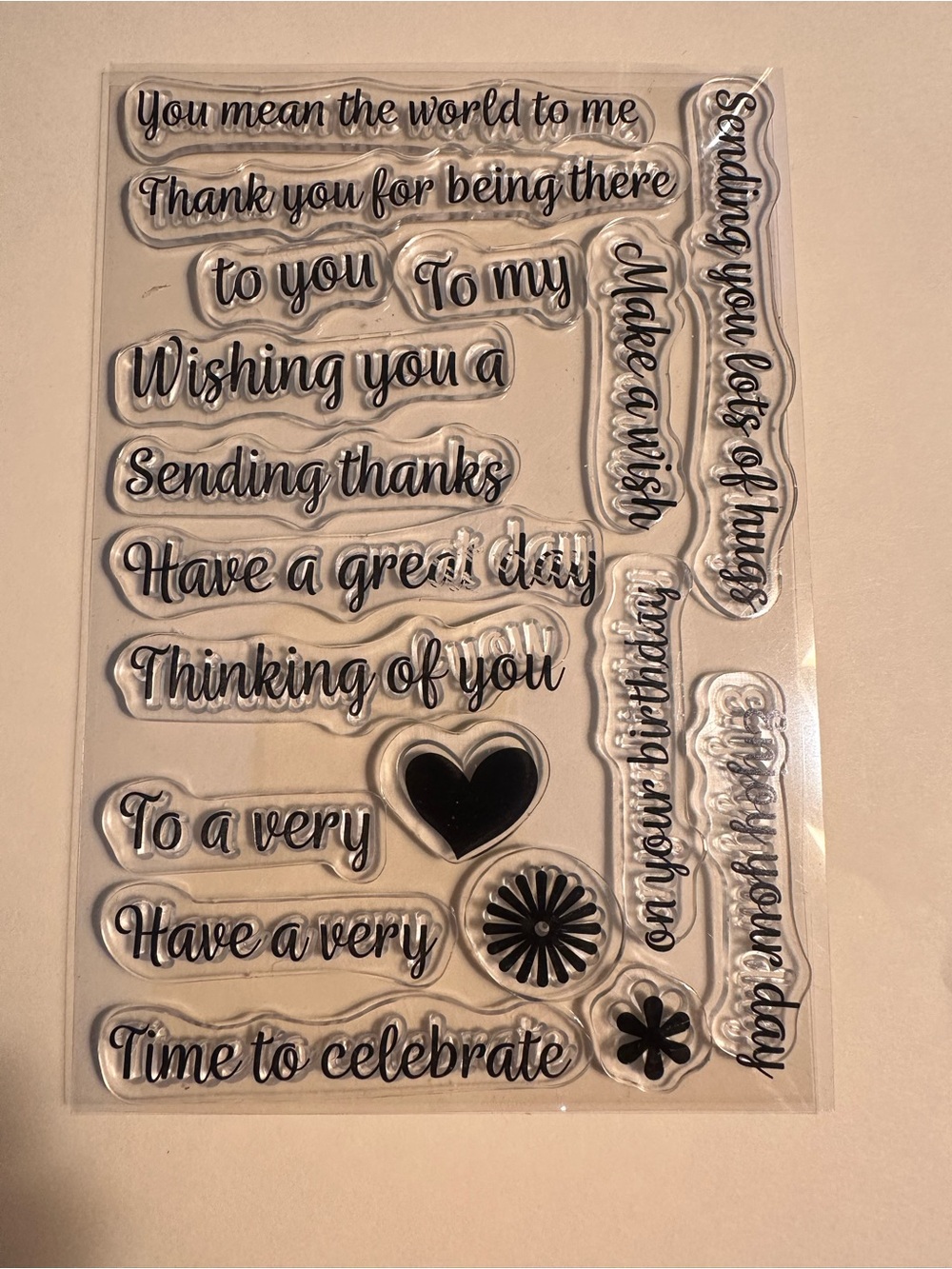 Birthday, friendship, thank you, thinking of you stamp sets